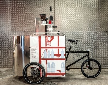 Pedal-powered mobile espresso bar