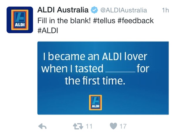 Aldi social media campaign backfires after Twitter users were asked to fill in the blanks