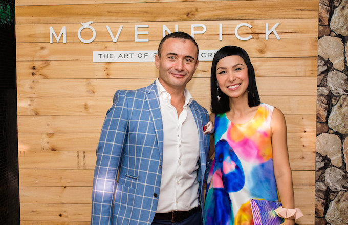 Dessert artisan Katherine Sabbath and Mövenpick country business manager Dennis Koorey at the Sydney CBD boutique launch. Source: Supplied. 