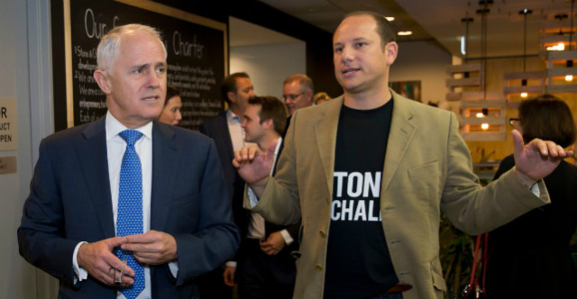 Malcolm Turnbull and Stone & Chalk CEO Alex Scandurra