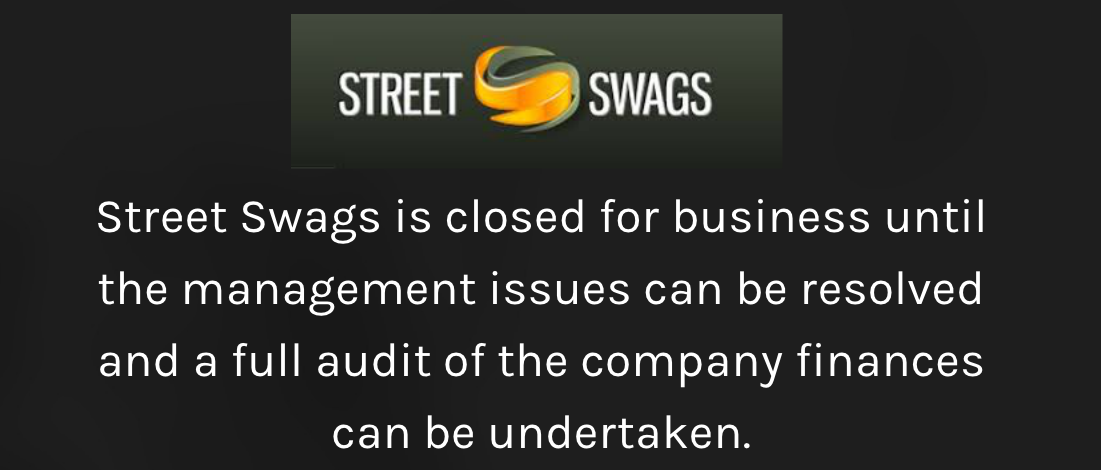 A Screenshot from the Street Swags website on Wednesday July 20