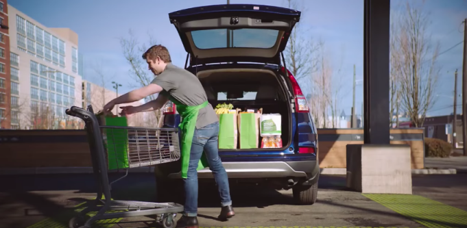 Amazon unveils drive-through service that will pack groceries into shoppers’ cars “within minutes”