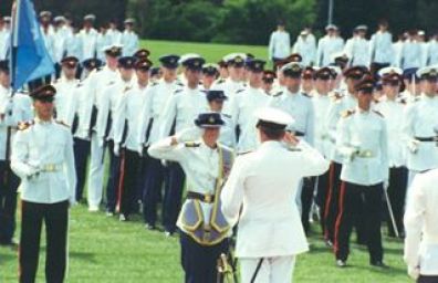 Receiving a military award