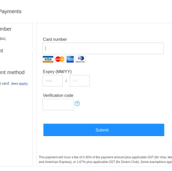 Telstra scam payment page