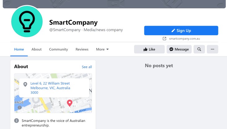 SmartCompany's Facebook page