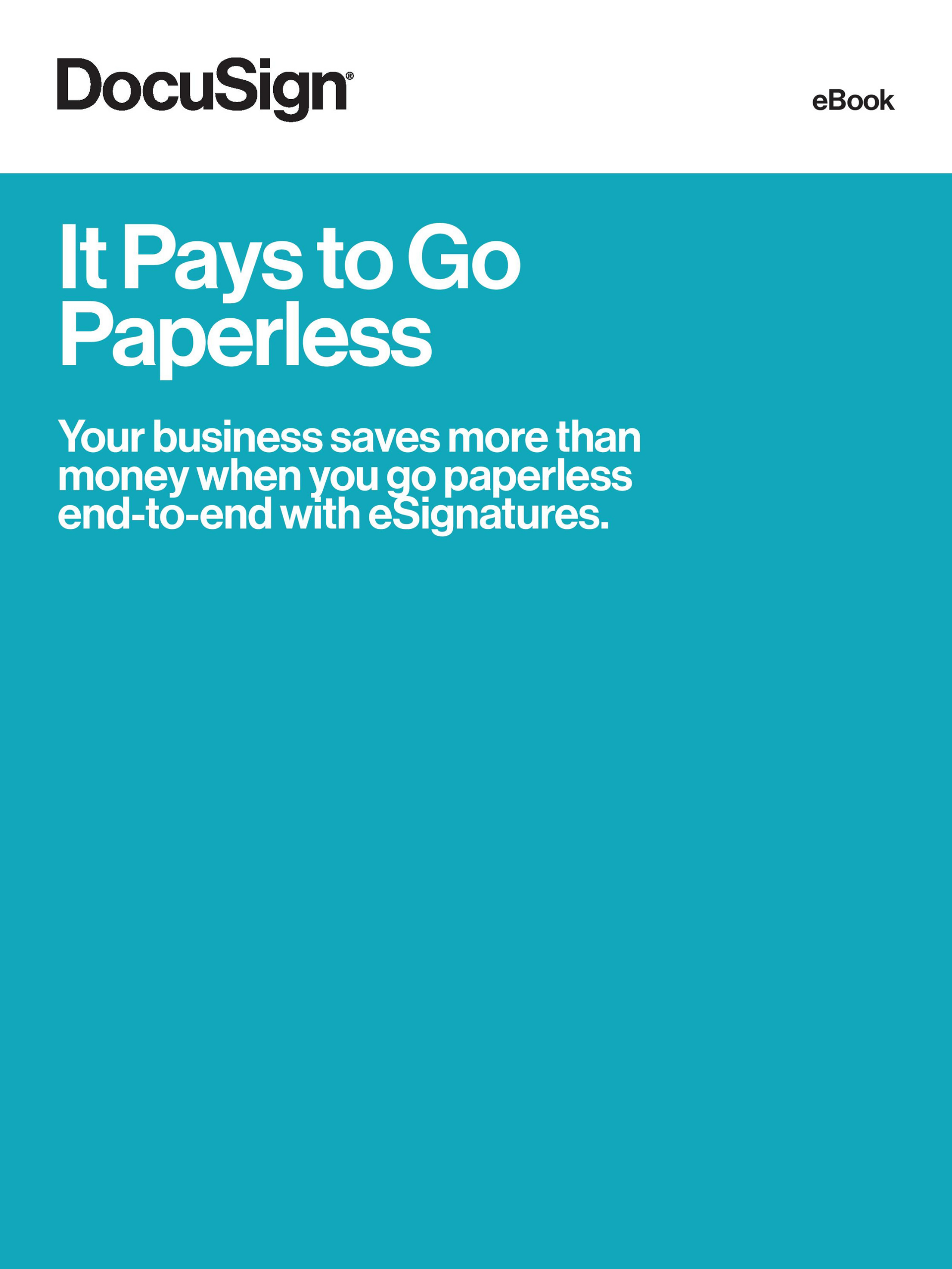 eBook: It pays to go paperless