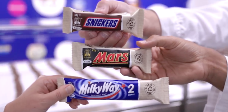 Mars bars, Snickers, and other chocolate classics will soon come in paper-based packaging