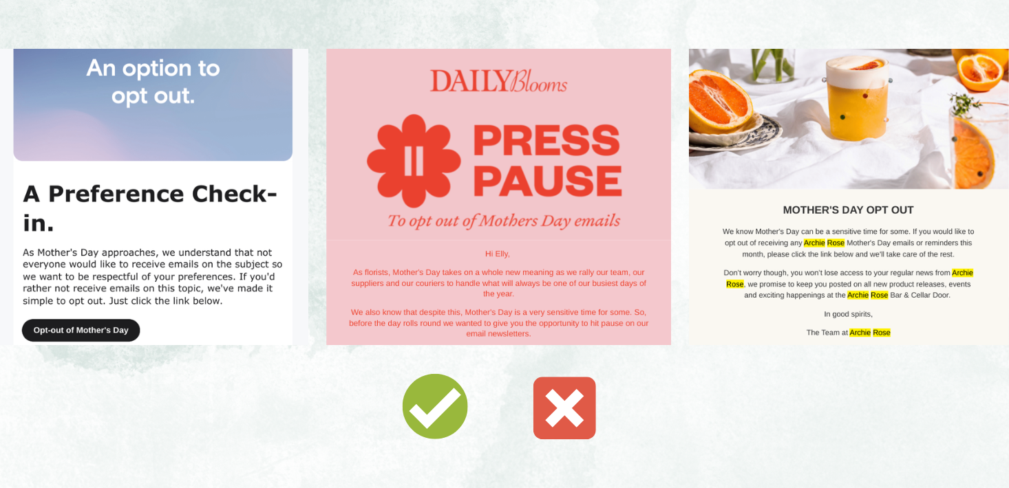 Aesop, Go-To and more give customers the option to opt-out of emails this Mother’s Day