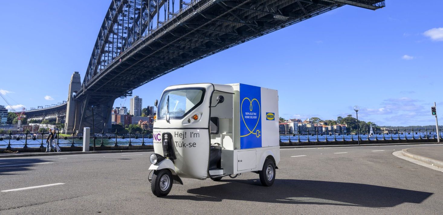 IKEA to deliver packages using tuk tuks across Sydney in bid to slash emissions