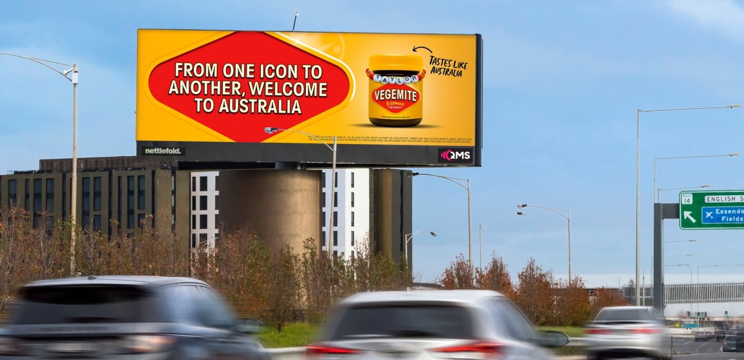 Spready for it? Vegemite billboard for Taylor Swift shows Eras tour business hype