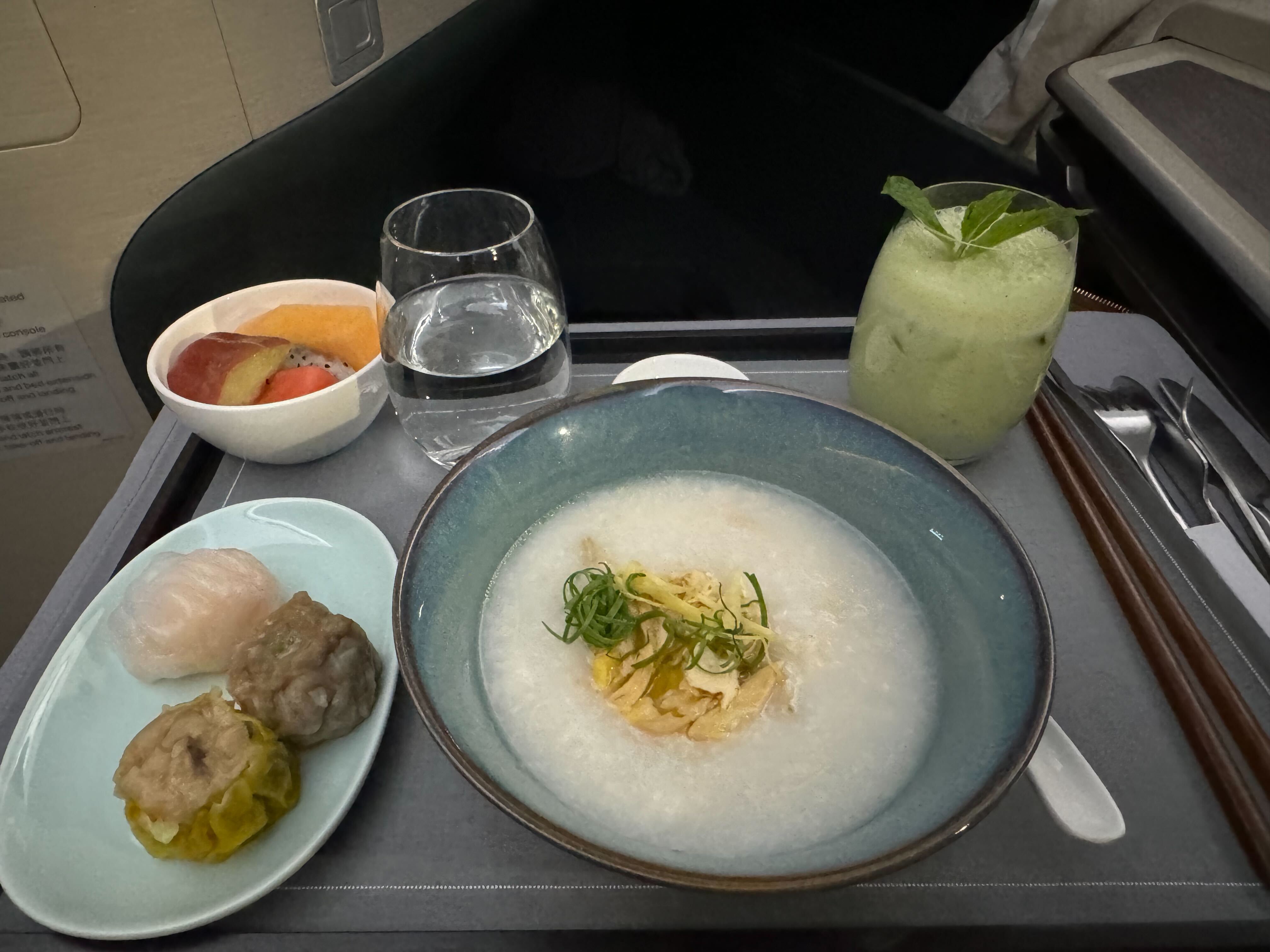 cathay pacific business class food